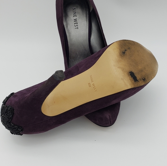 Nine West plum/purple decorative heels - Picture 6 of 14